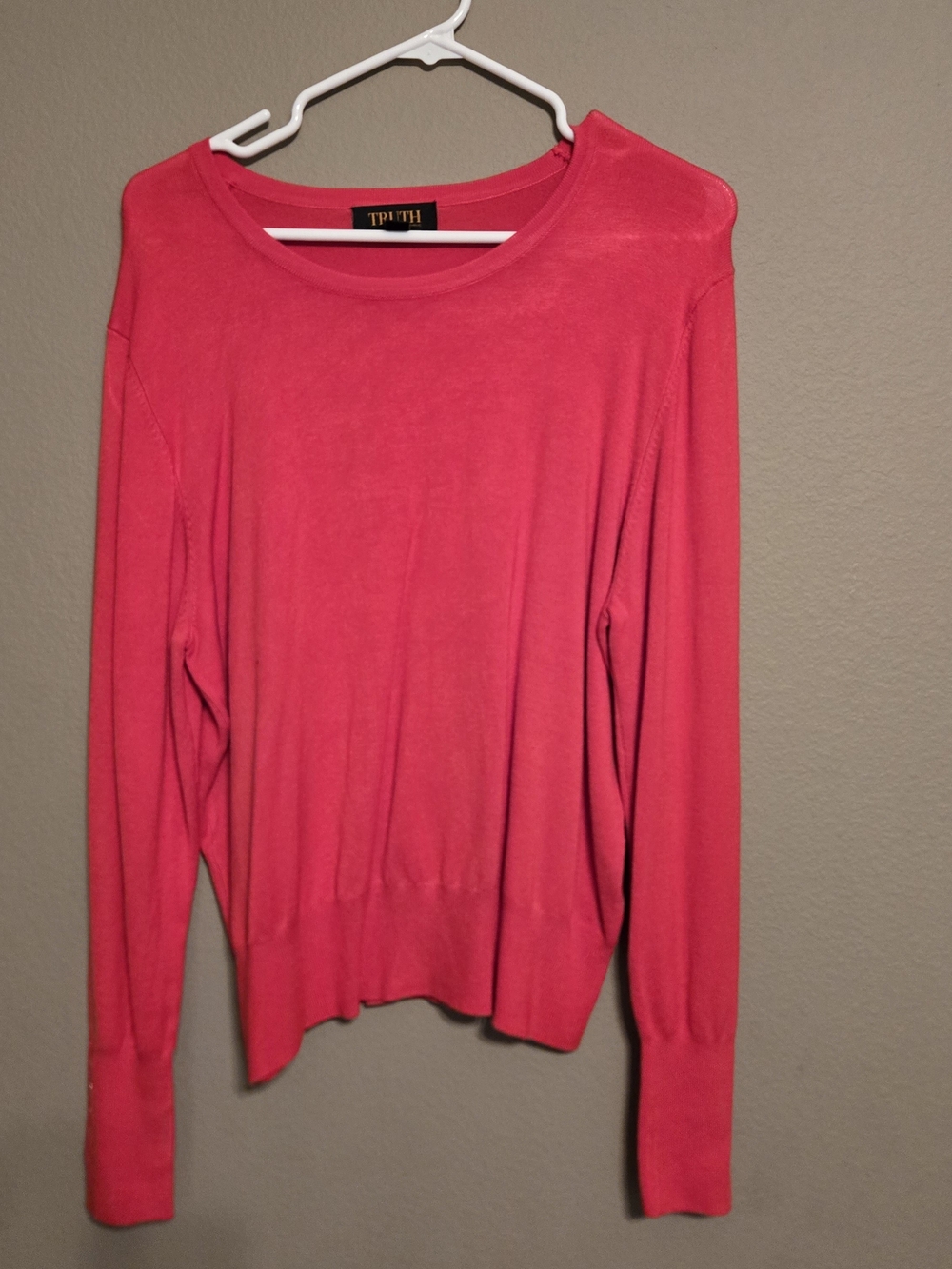 Red Women's Lightweight Crewneck Sweater